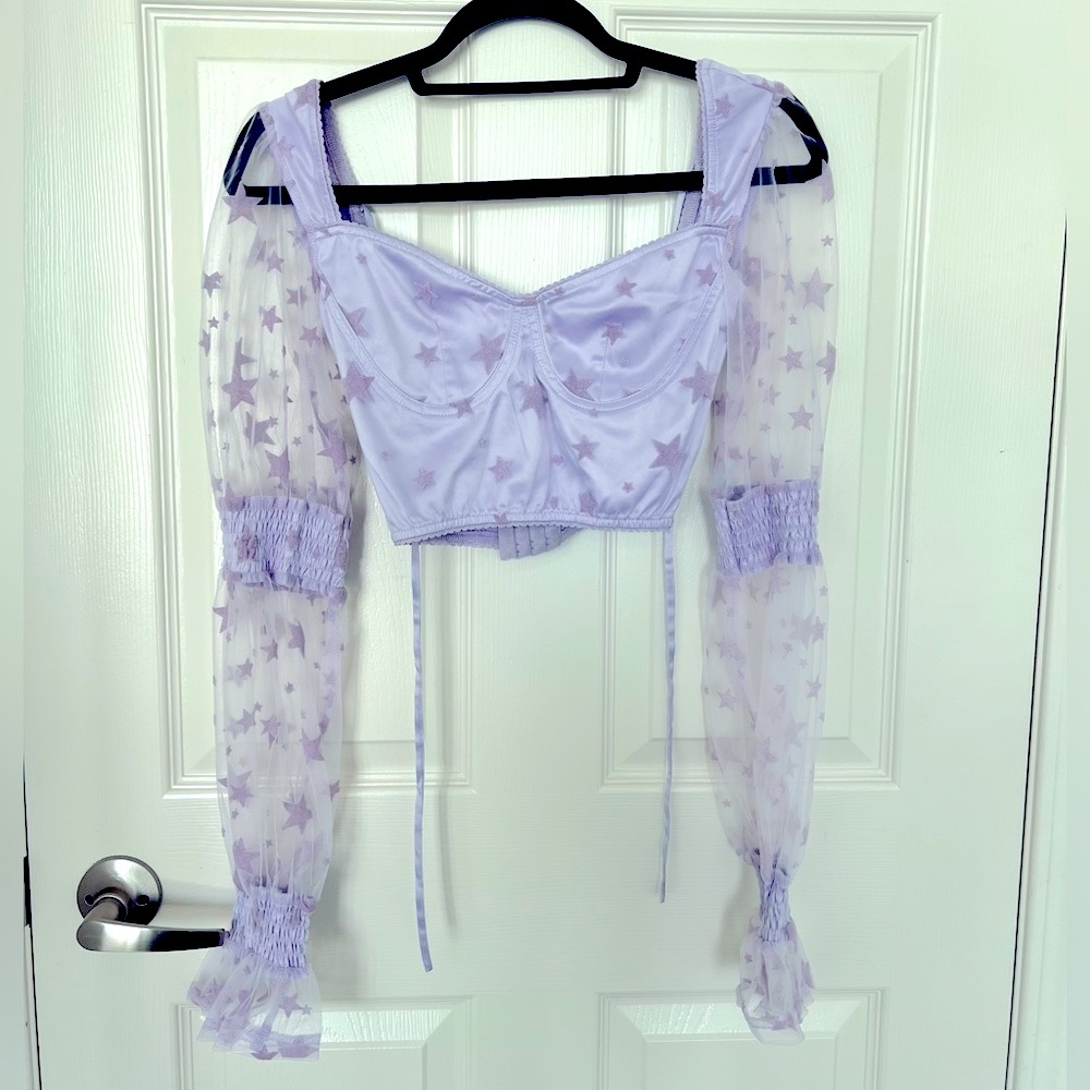 Cosmic Dust Puff Sleeve Top